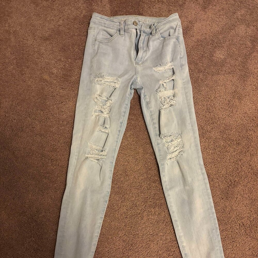American Eagle ripped skinny jeans